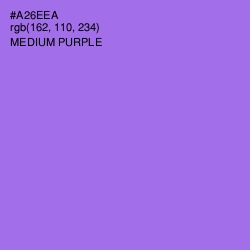 #A26EEA - Medium Purple Color Image